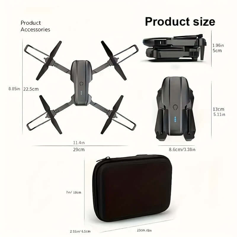 Dual Camera E99 K3 Professional RC Drone, Double Folding Remote Control Toy with Height Hold for Indoor and Outdoor Use