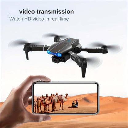 Dual Camera E99 K3 Professional RC Drone, Double Folding Remote Control Toy with Height Hold for Indoor and Outdoor Use