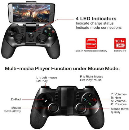 Gamepad Joypad For iphone Android Tablet PC Phone Wireless Bluetooth-compatible Controller Remote Gaming Controle Joystick r25