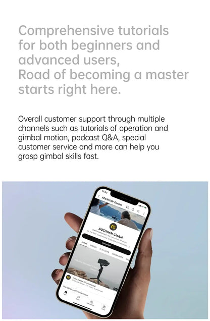 AOCHUAN 3-Achsen-Hand-Gimbal-Stabilisator für Smartphones mit Fülllicht für iPhone, Android, Gesichtsverfolgung, Tiktok, Vlog, Smart XE 