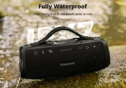 Tronsmart Mirtune S100 Speaker 50W Bluetooth Speaker with IPX7 Waterproof, APP Control, Built-in Powerbank & Retractable Handle