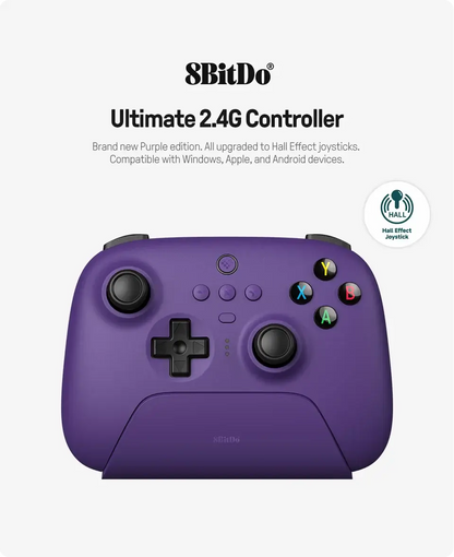 8BitDo - New Ultimate 2.4G Wireless, Hall Effect Joystick Update, Gaming Controller for PC, Windows Steam Deck, Android & iPhone