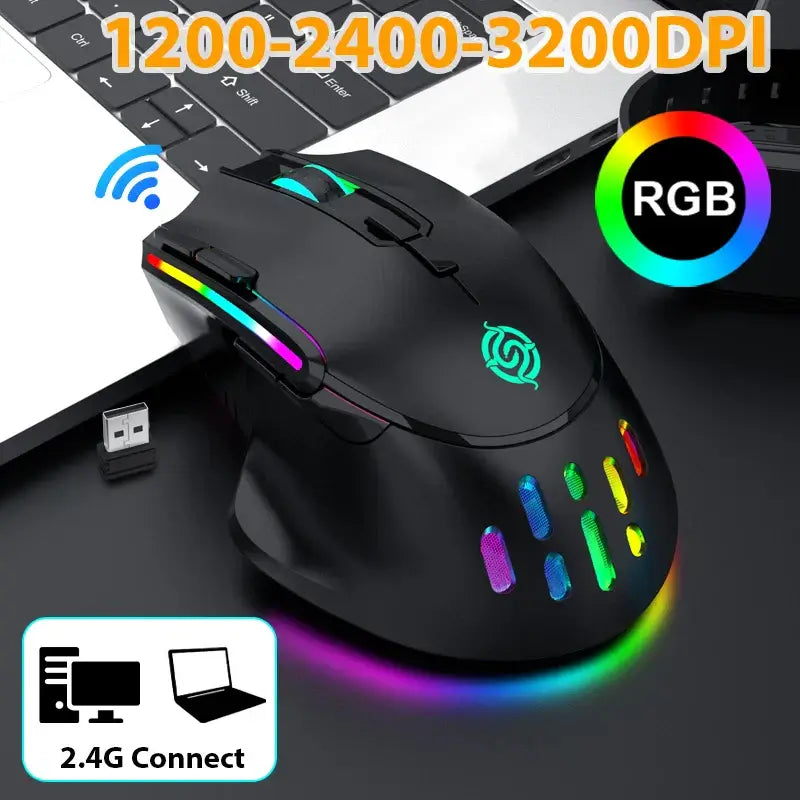 BM600 Wireless Mouse Luminescent Desktop Computer Laptop Universal Rechargable Lightweight Ergonomics Game E-Sports Mouses