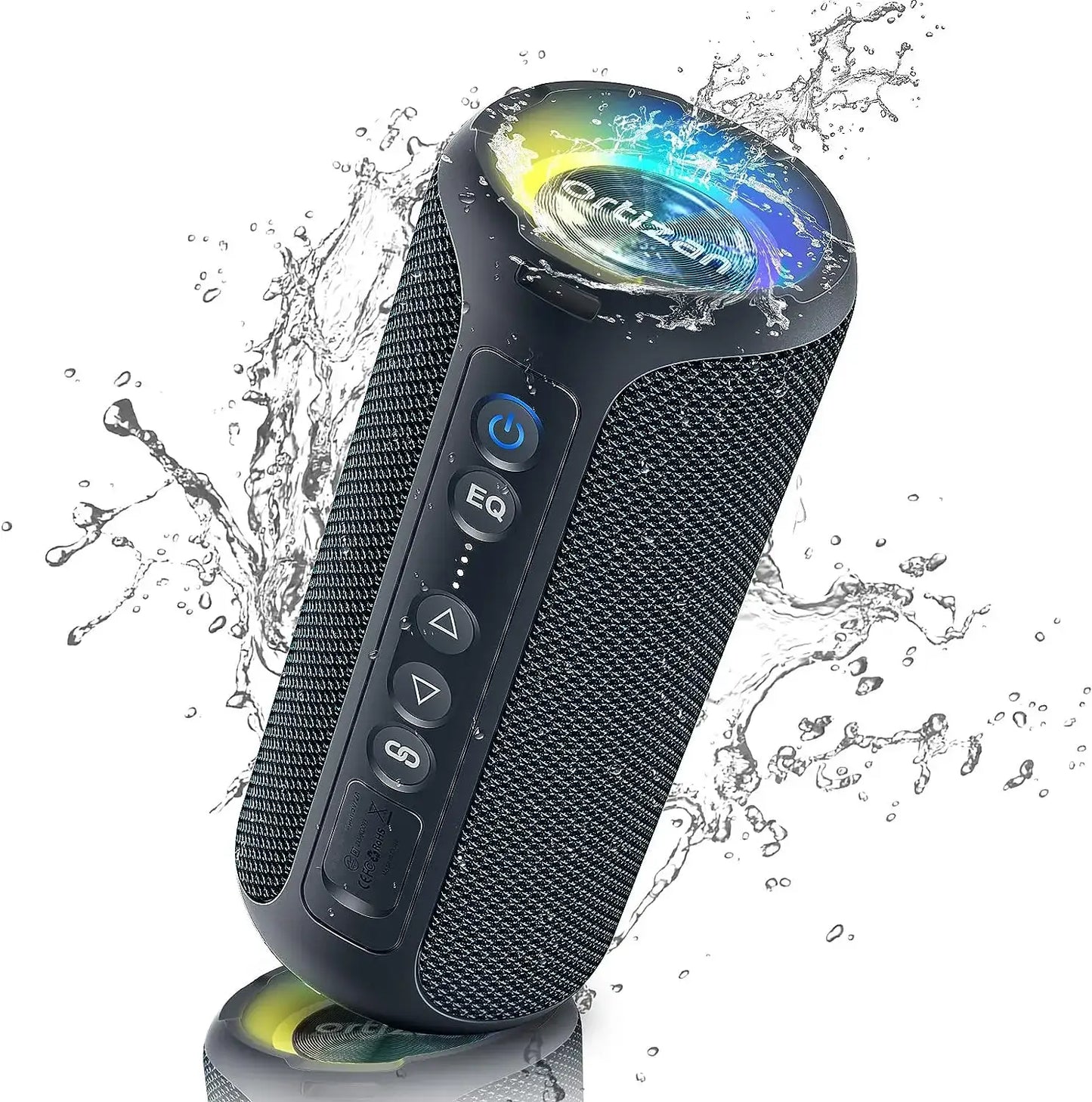 Ortizan Bluetooth Speakers 40W Enhanced Bass Portable Outdoor Wireless Speaker 30Hrs IP7 Waterproof Shower Speaker Bluetooth 5.3