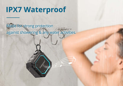 Tronsmart Groove 2 Speaker Portable Speaker with Bluetooth 5.3, True Wireless Stereo, Dual EQ Modes, IPX7 Waterproof, for Shower