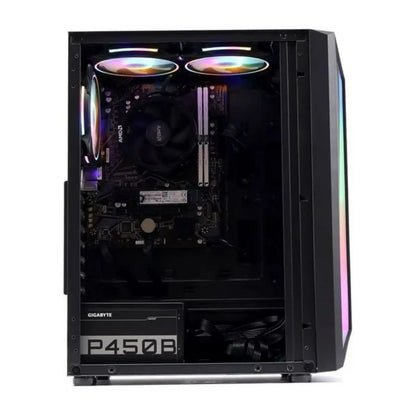 MXZ Gaming PC Ryzen R5 5600G GDDR4 16GB 500G Windows 10 Pro Key Assembly Machine Affordable Gaming Desktop Computer