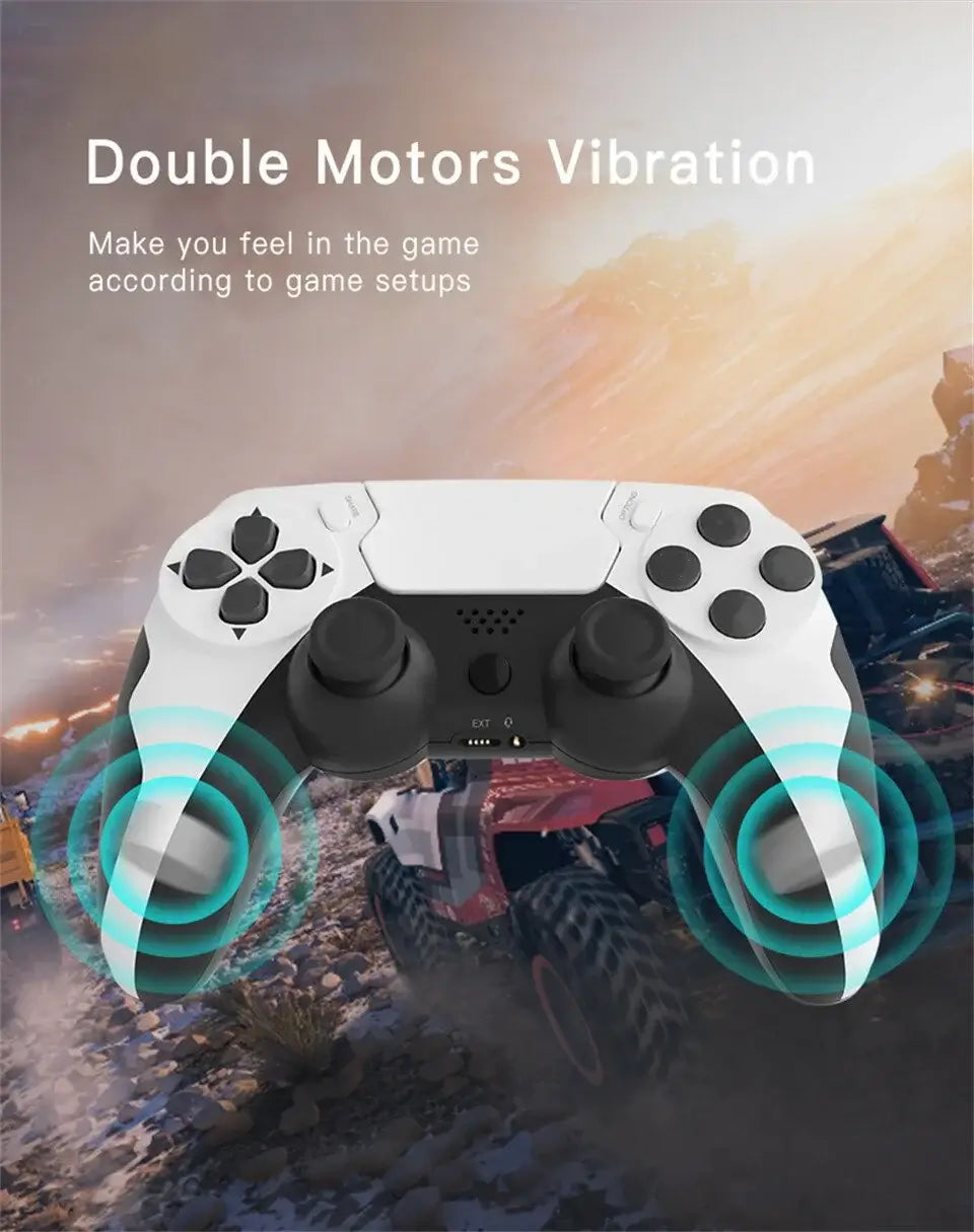 GAMINJA P48 Wireless Gamepad with Six Axis Gyroscope Game Controller For PS4 PS3 Console Wins 7 8 10 Dual Vibration PC Joystick