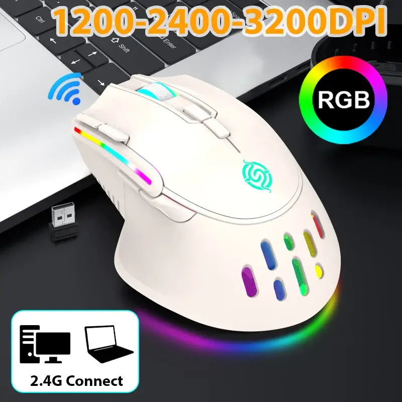 BM600 Wireless Mouse Luminescent Desktop Computer Laptop Universal Rechargable Lightweight Ergonomics Game E-Sports Mouses