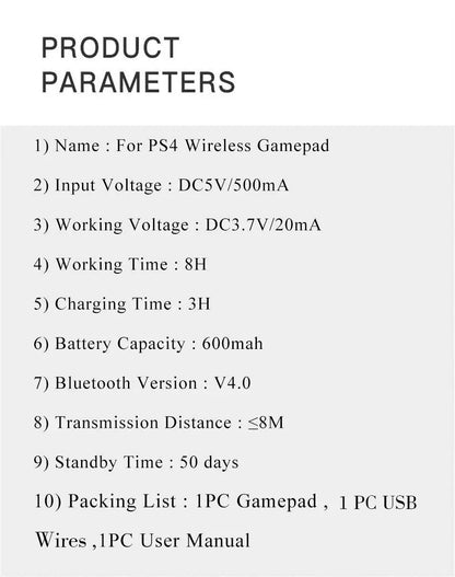 GAMINJA P48 Wireless Gamepad with Six Axis Gyroscope Game Controller For PS4 PS3 Console Wins 7 8 10 Dual Vibration PC Joystick