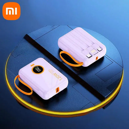 Xiaomi Mini PD120W Built-In Power Bank 100000mah Large Capacity USB Type-C Cable Two-Way Super Fast Charger Powerbank For Iphone