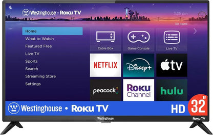 Roku TV - 32 Inch Smart TV, 720P LED HD TV with Wi-Fi Connectivity and Mobile App, Flat Screen TV Compatible with Apple Home Kit