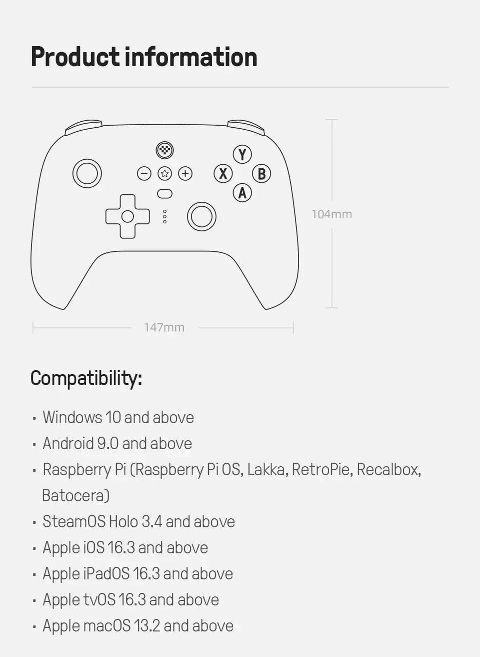 8BitDo - New Ultimate 2.4G Wireless, Hall Effect Joystick Update, Gaming Controller for PC, Windows Steam Deck, Android & iPhone