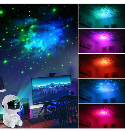 Astronaut Starry Sky Projection Light Full of Stars Ambient Light Spaceman Laser Nebula Water Ripple Bedroom Projection Light