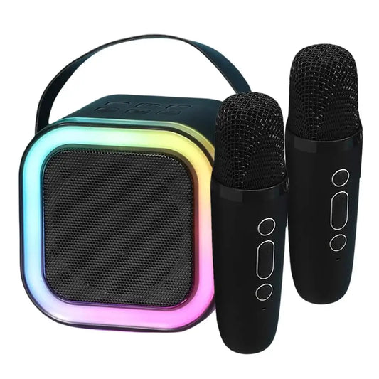 K12 Karaoke Machine Wireless Bluetooth Speaker With 1-2 Wireless Microphones Portable KTV HIFI Stereo Sound Music Player Gifts