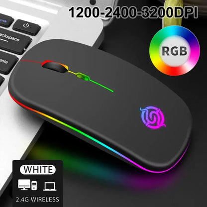 BM600 Wireless Mouse Luminescent Desktop Computer Laptop Universal Rechargable Lightweight Ergonomics Game E-Sports Mouses