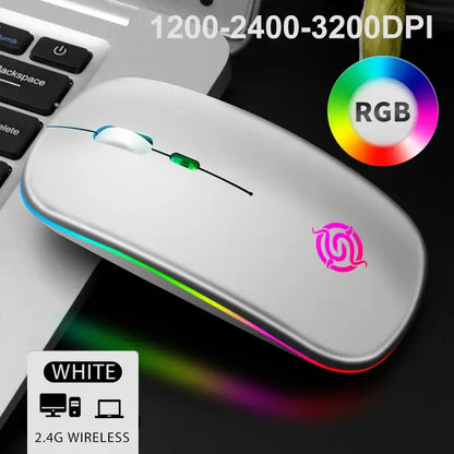 BM600 Wireless Mouse Luminescent Desktop Computer Laptop Universal Rechargable Lightweight Ergonomics Game E-Sports Mouses