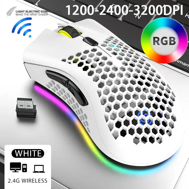 BM600 Wireless Mouse Luminescent Desktop Computer Laptop Universal Rechargable Lightweight Ergonomics Game E-Sports Mouses