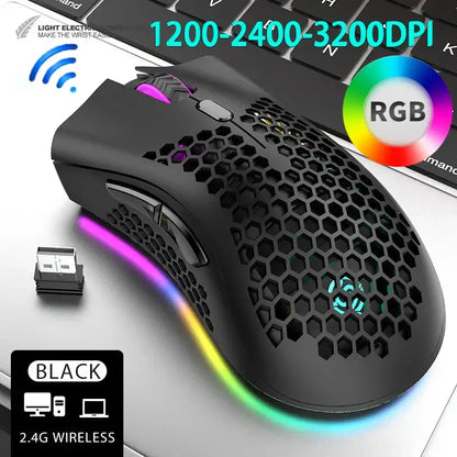 BM600 Wireless Mouse Luminescent Desktop Computer Laptop Universal Rechargable Lightweight Ergonomics Game E-Sports Mouses