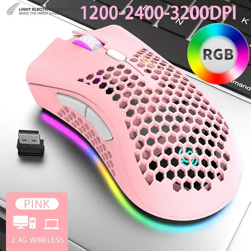 BM600 Wireless Mouse Luminescent Desktop Computer Laptop Universal Rechargable Lightweight Ergonomics Game E-Sports Mouses