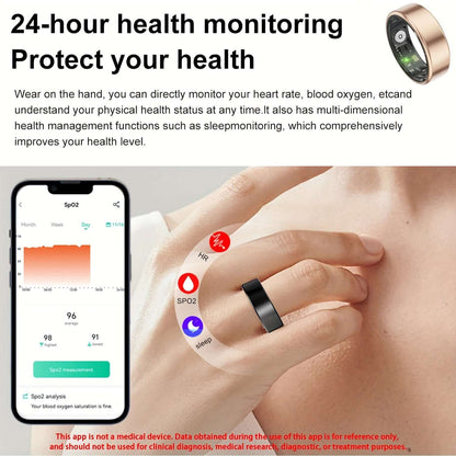 Smart Ring for Men and Women, Activity and Fitness Tracker with Steps, Distance, Calories, Sleep Tracking, Exercise Monitoring, Compatible with iPhone Android, IP68 Waterproof, Christmas Stocking Stuffers and Christmas Filler