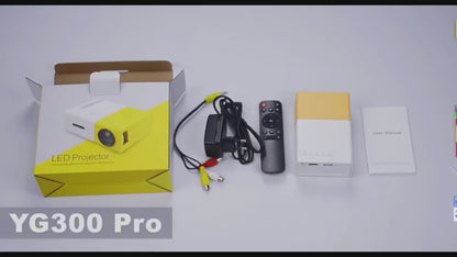 YG300 Mini Portable HD Projector is suitable for home, outdoor, and portable projectors, supporting USB, HDMI, and SD card links